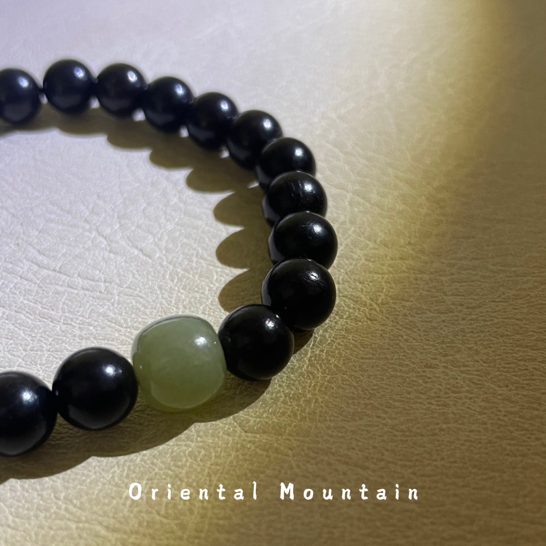 Ebony Hetian Jade Healing Bracelet