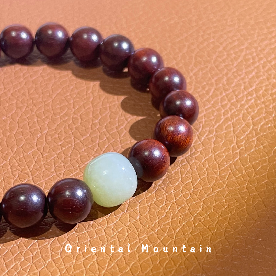 Red Sandalwood Hetian Jade Healing Bracelets