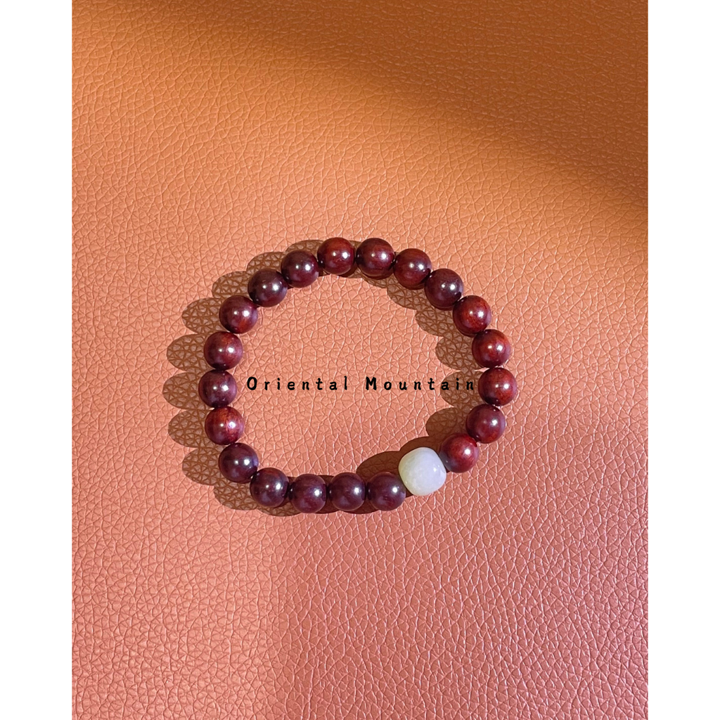Red Sandalwood Hetian Jade Healing Bracelets