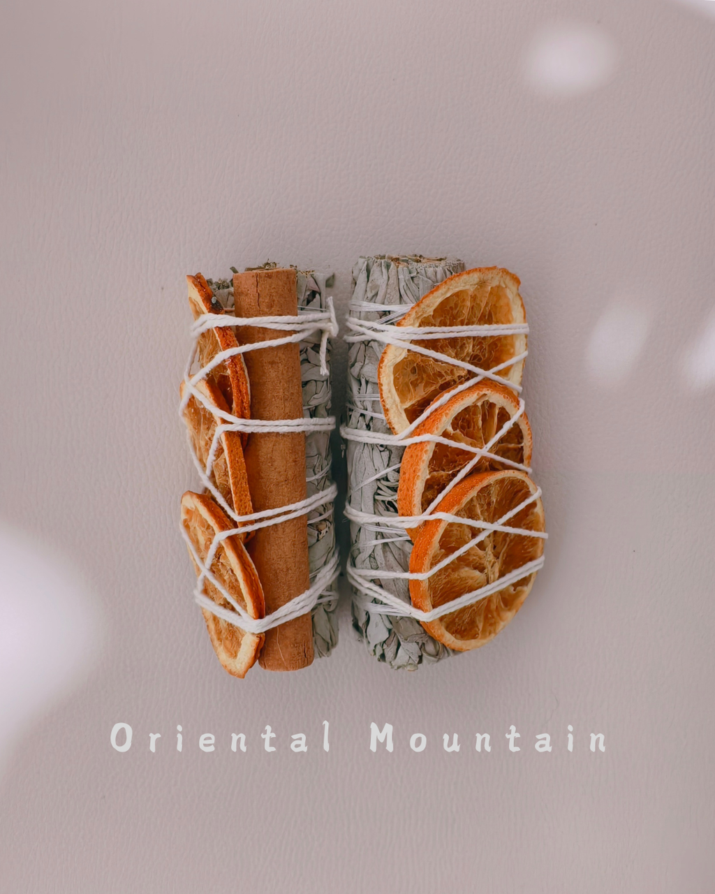 Wealth Magnet | White Sage Orange Cinnamon Smudge Stick
